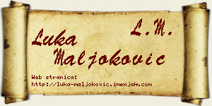 Luka Maljoković vizit kartica